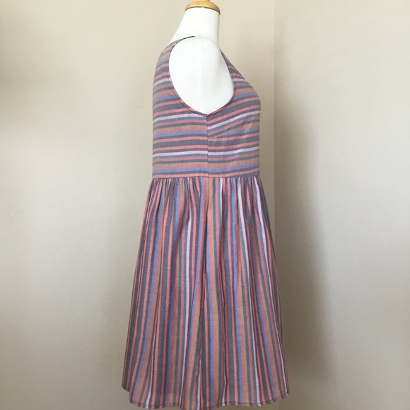 Madewell Tank Dress Multi Colored Stripes Size S - Picture 3 of 11